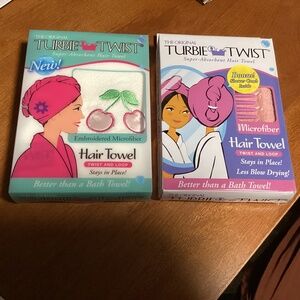 Turbie Twist Hair Towel Bundle of 2 NEW